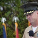 Col. Scott D. Welborn speaks at 1979 Camp Fuji Fire memorial ceremony