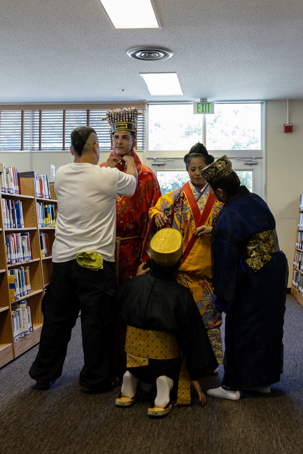 Shuri Castle Uzagaku Rojigaku Performance Group Plays for Service Members and Their Families on Camp Courtney