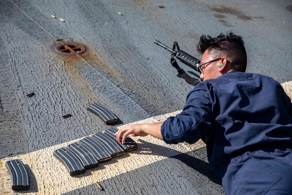 USS Ralph Johnson Conducts a Gun Shoot