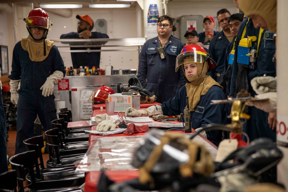 USS Ralph Johnson Conducts Damage Control Condition Two Drill