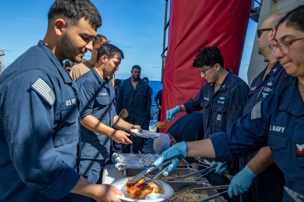 USS Ralph Johnson Conducts Steel Beach Picnic
