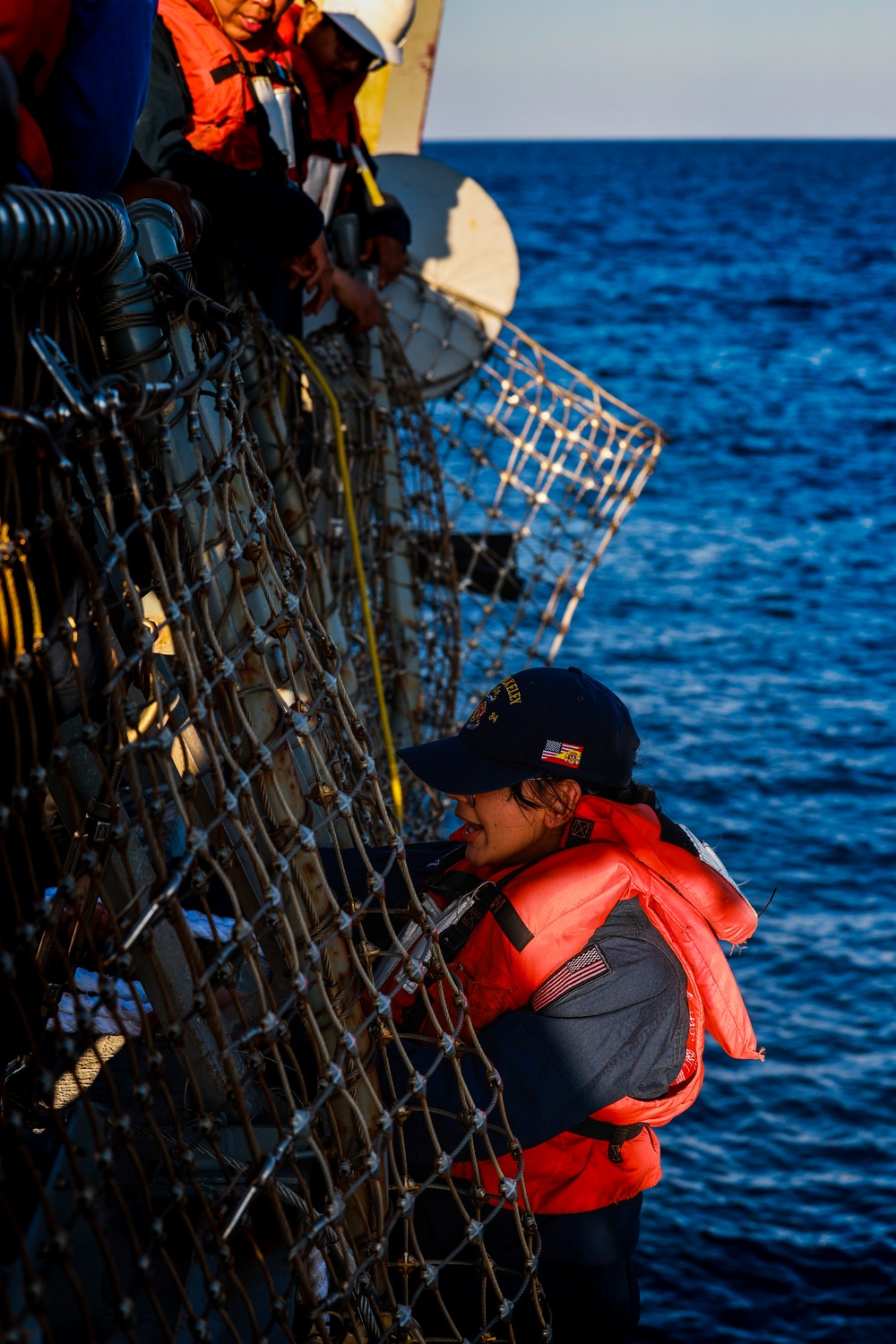 The USS Bulkeley conducts Boat Operations and PAX Transfer