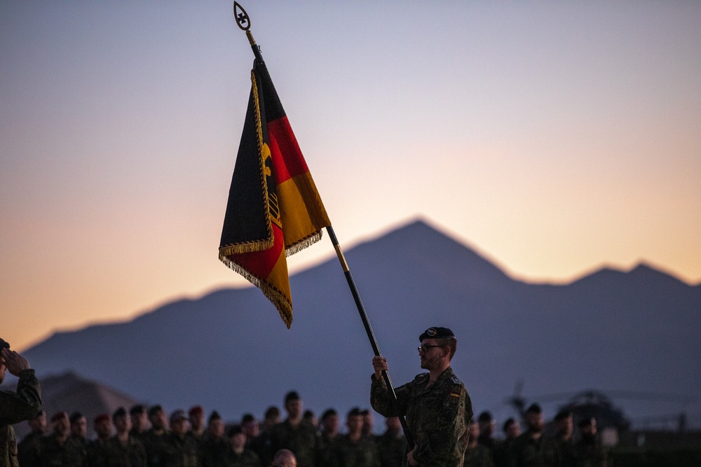 German Bundeswehr hold a Transfer of Authority at Camp Bondsteel, Kosovo