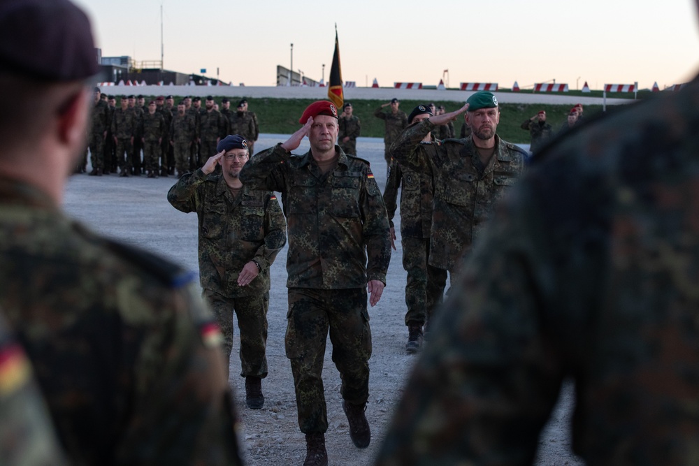 German Bundeswehr hold a Transfer of Authority at Camp Bondsteel, Kosovo