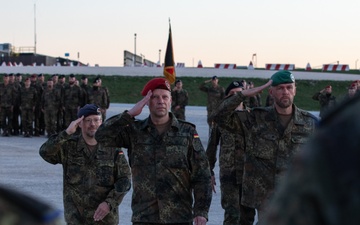 German Bundeswehr hold a Transfer of Authority at Camp Bondsteel, Kosovo