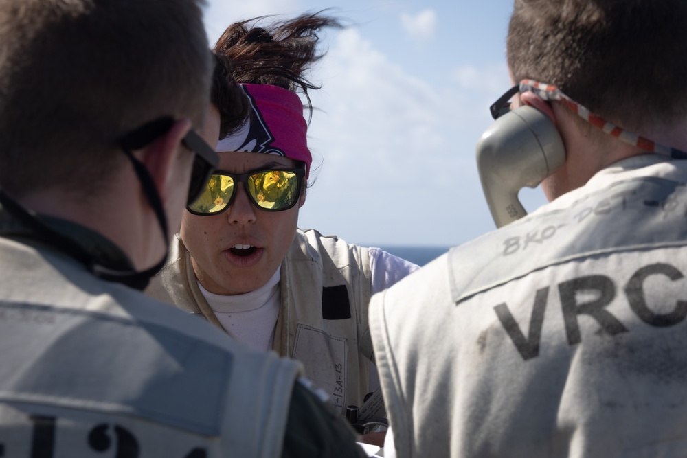 Sailors Conduct Flight Operations on the USS Gerald R. Ford