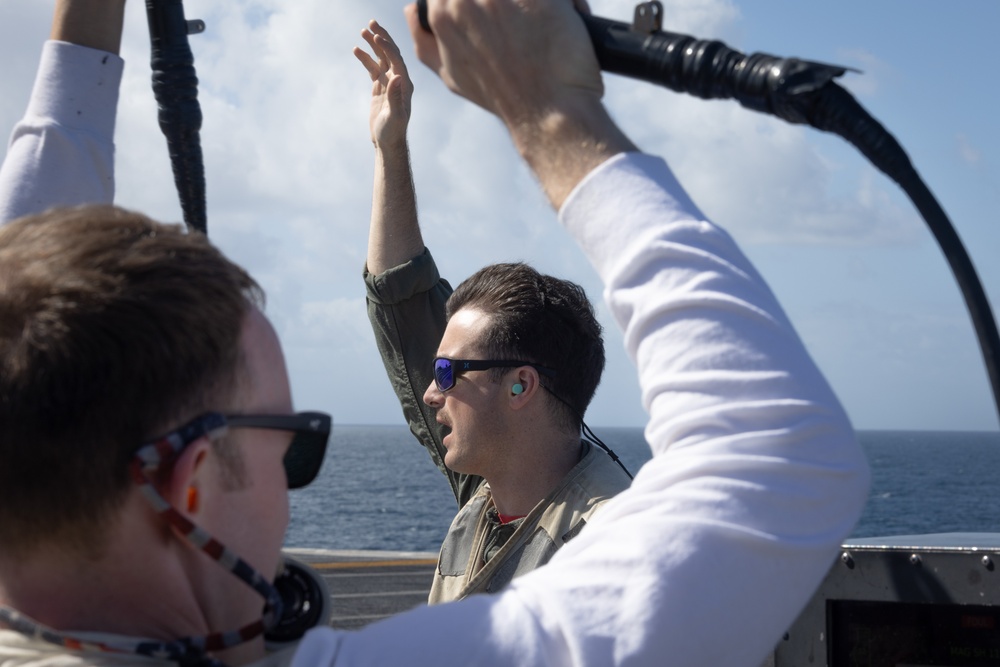 Sailors Conduct Flight Operations on the USS Gerald R. Ford