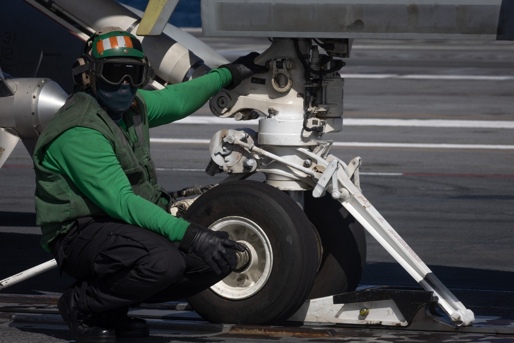 Sailors Conduct Flight Operations on the USS Gerald R. Ford