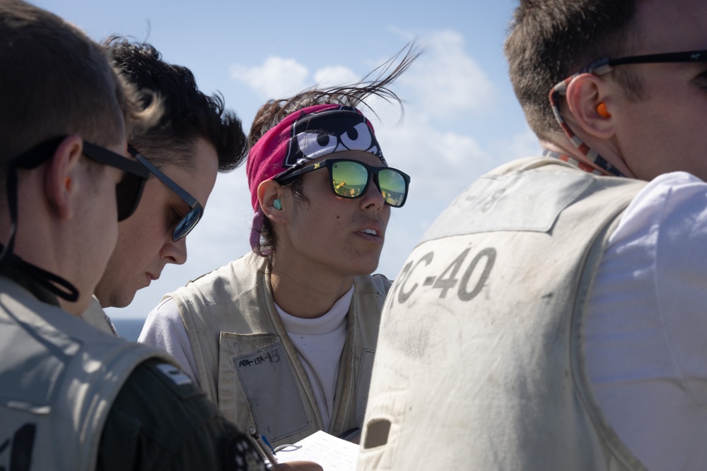 Sailors Conduct Flight Operations on the USS Gerald R. Ford