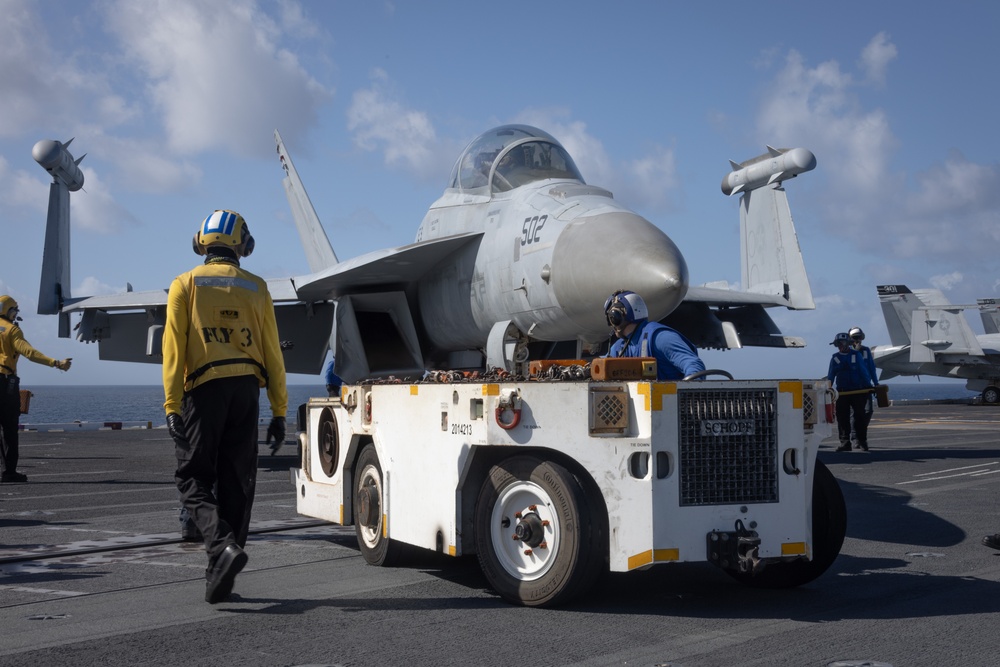 Sailors Conduct Flight Operations on the USS Gerald R. Ford