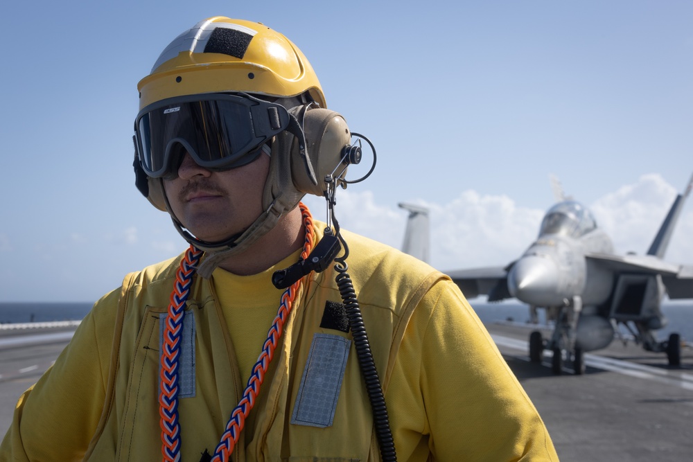 Sailors Conduct Flight Operations on the USS Gerald R. Ford