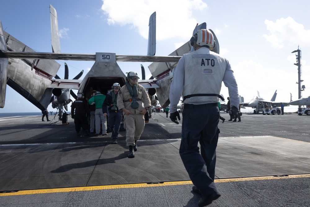 Sailors Conduct Flight Operations on the USS Gerald R. Ford