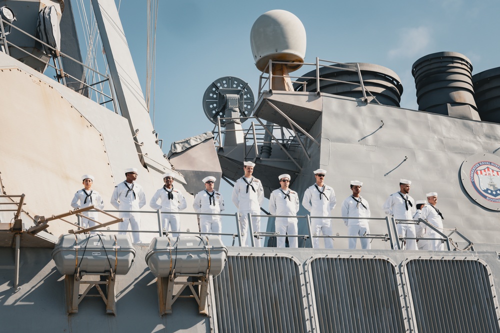 USS The Sullivans (DDG 68) departs NAVSTA Mayport for scheduled deployment