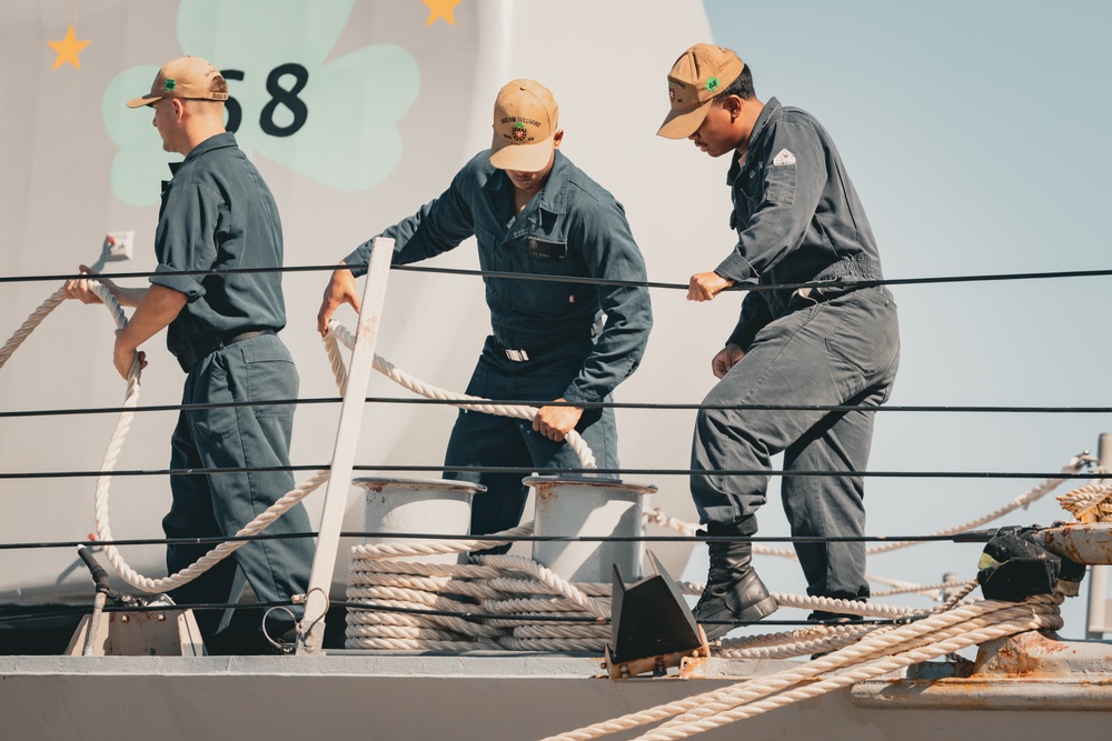 USS The Sullivans (DDG 68) departs NAVSTA Mayport for scheduled deployment