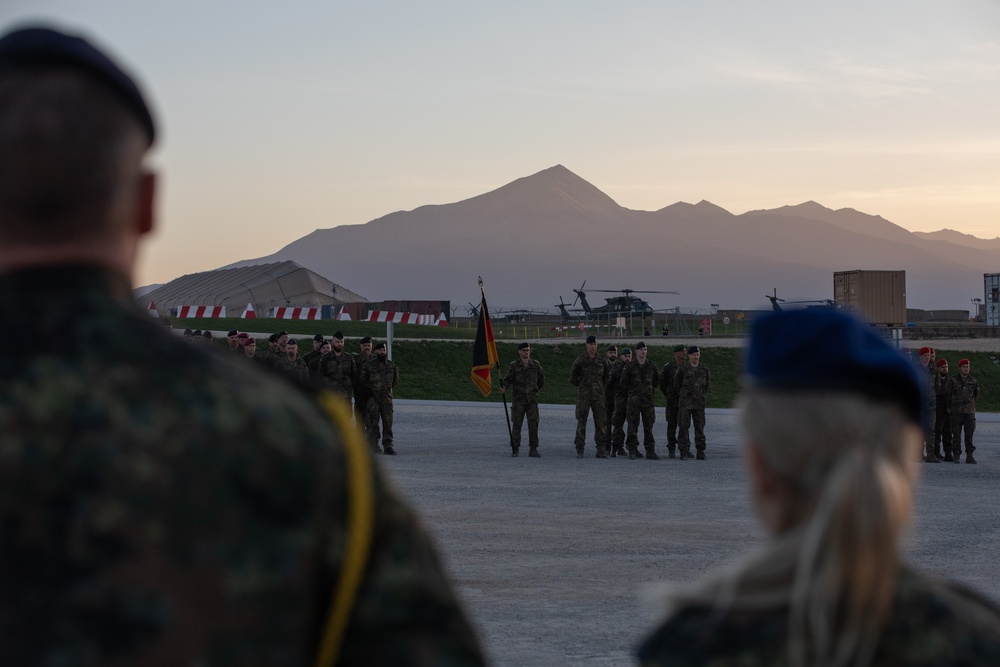 German Bundeswehr hold a Transfer of Authority at Camp Bondsteel, Kosovo