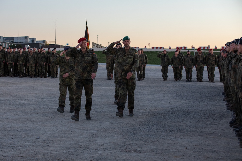 German Bundeswehr hold a Transfer of Authority at Camp Bondsteel, Kosovo