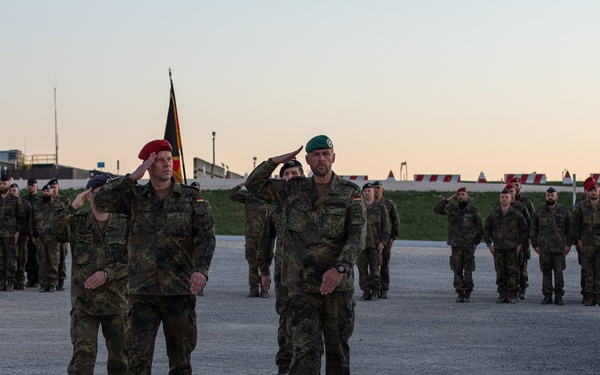 German Bundeswehr hold a Transfer of Authority at Camp Bondsteel, Kosovo