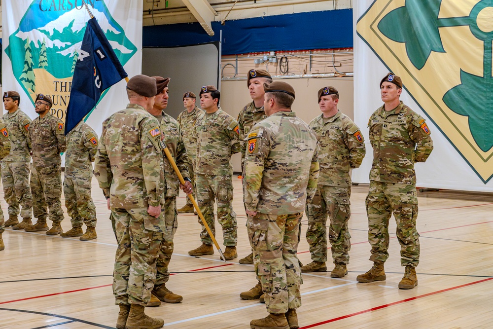 1st Battalion, 4th SFAB Cases Colors for Deployment to EUCOM