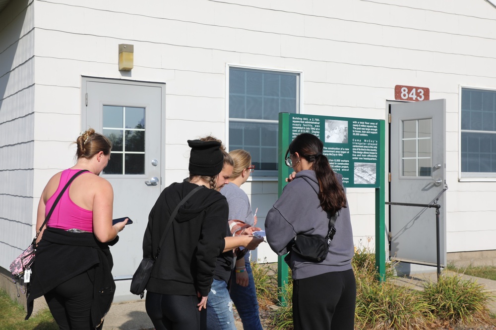 DFMWR Employees Participate in a Scavenger Hunt at Fort McCoy Commemorative Area