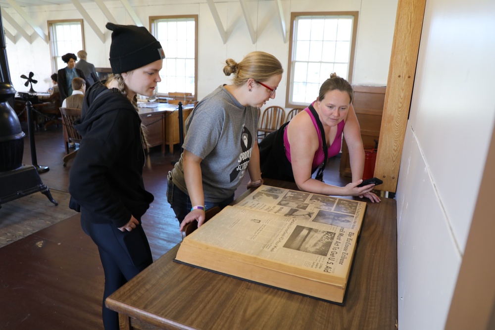 DFMWR Employees Participate in a Scavenger Hunt at Fort McCoy Commemorative Area