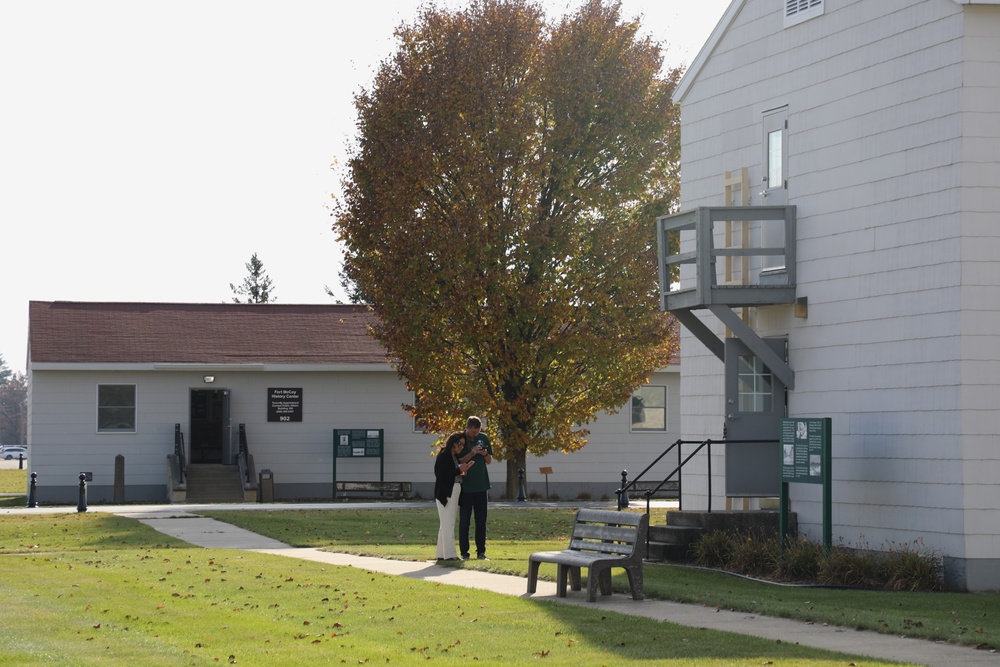 DFMWR Employees Participate in a Scavenger Hunt at Fort McCoy Commemorative Area