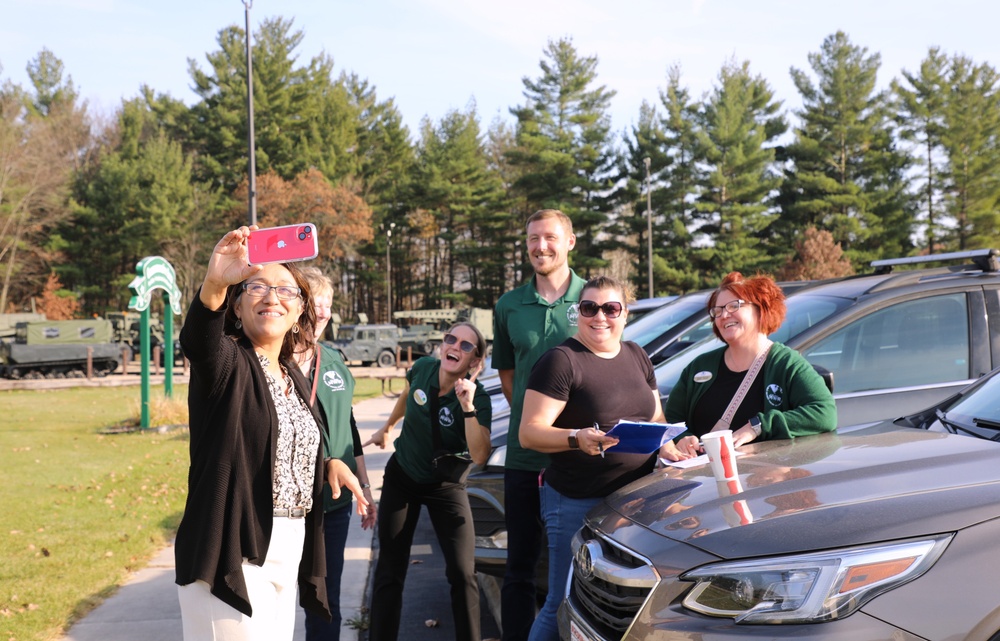 DFMWR Employees Participate in a Scavenger Hunt at Fort McCoy Commemorative Area