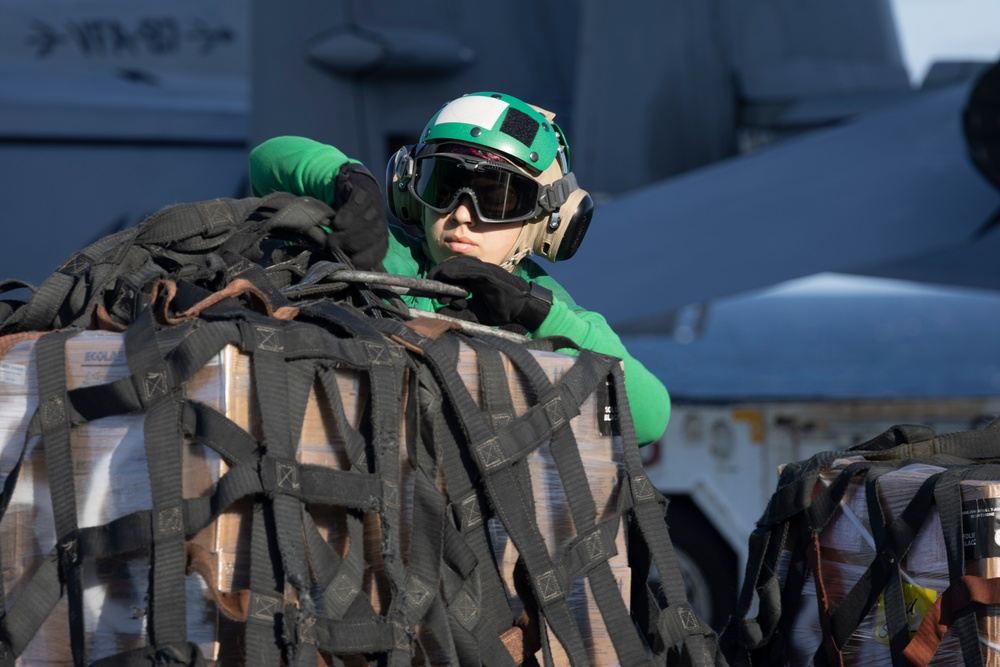 USS Gerald R. Ford Conducts Replenishment at Sea