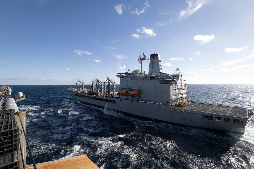 USS Gerald R. Ford Conducts Replenishment at Sea