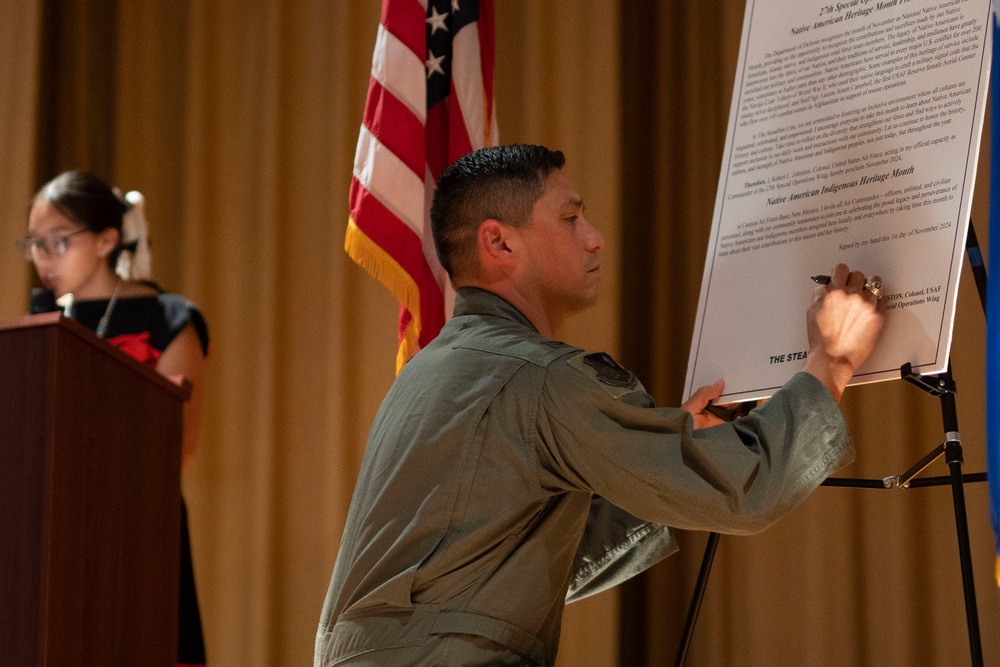 DVIDS Images Cannon AFB signs National Native American Indigenous