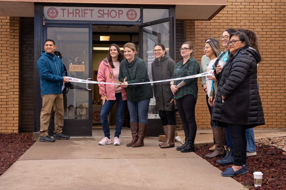 Cannon Spouses Club cuts ribbon to celebrate Thrift Shop redesign