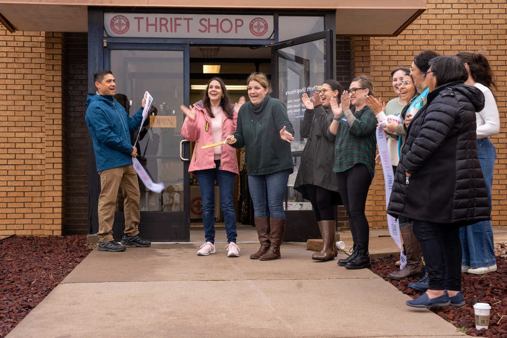 Cannon Spouses Club cuts ribbon to celebrate Thrift Shop redesign