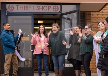 Cannon Spouses Club cuts ribbon to celebrate Thrift Shop redesign