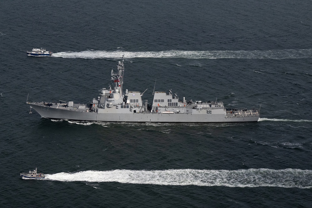 USS John Basilone Arrives for Commissioning In NYC