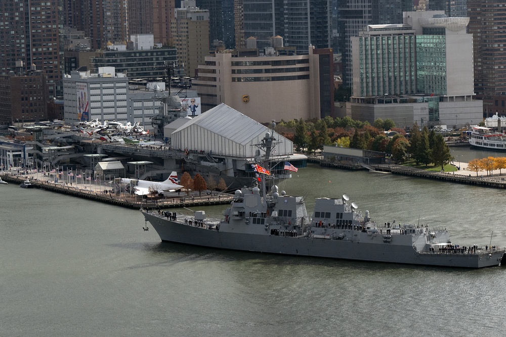 USS John Basilone Arrives for Commissioning In NYC