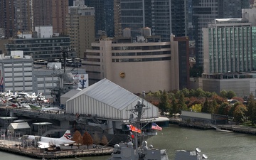 USS John Basilone Arrives for Commissioning In NYC