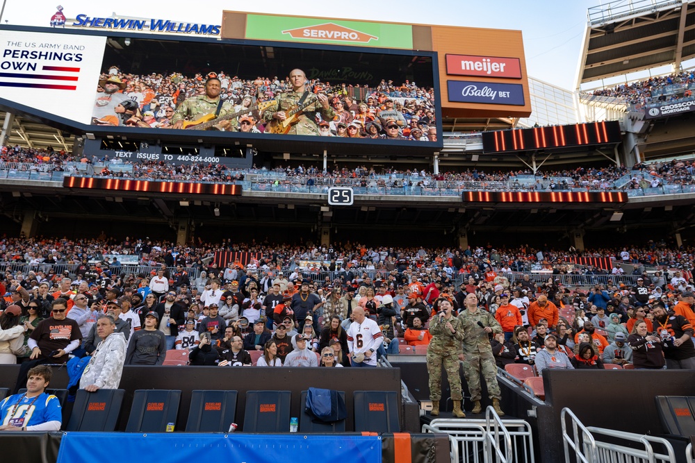 U.S. Army Band Downrange perform at Cleveland Browns Week 9