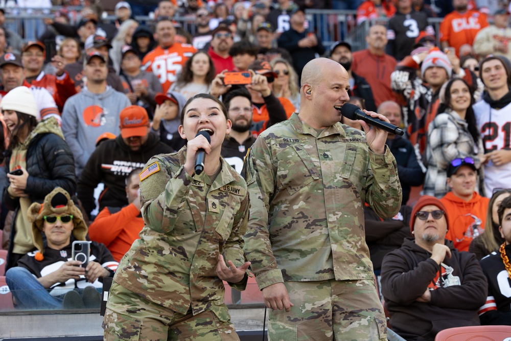 U.S. Army Band Downrange perform at Cleveland Browns Week 9