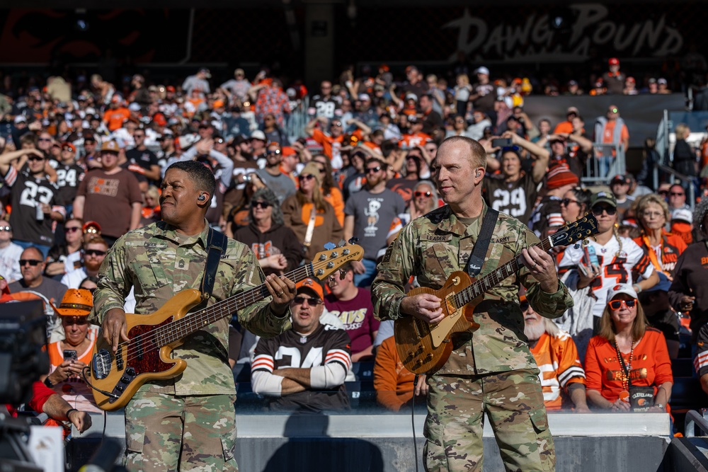 U.S. Army Band Downrange perform at Cleveland Browns Week 9