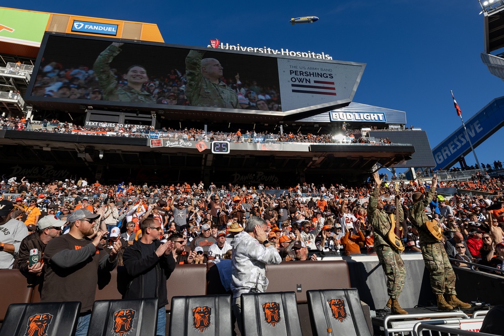 U.S. Army Band Downrange perform at Cleveland Browns Week 9