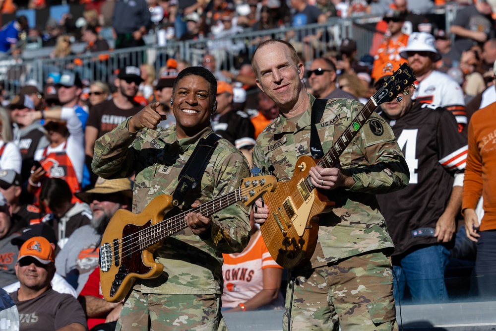 U.S. Army Band Downrange perform at Cleveland Browns Week 9