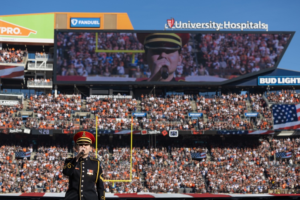 U.S. Army Band Downrange perform at Cleveland Browns Week 9