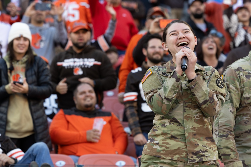 U.S. Army Band Downrange perform at Cleveland Browns Week 9