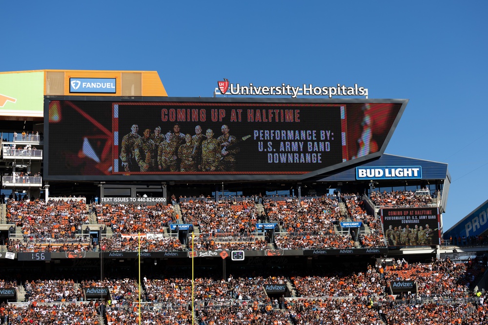 U.S. Army Band Downrange perform at Cleveland Browns Week 9