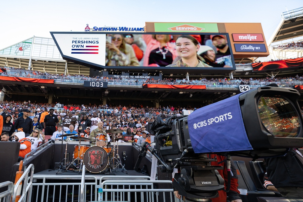 U.S. Army Band Downrange perform at Cleveland Browns Week 9