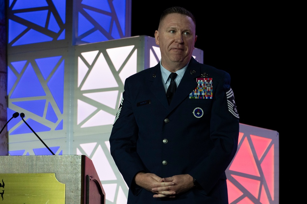 Chief Bickley delivers warfighter keynote to Airmen