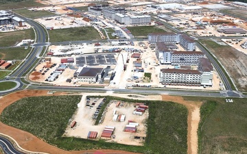 Aerial View of Ongoing Construction on Marine Corps Base Camp Blaz