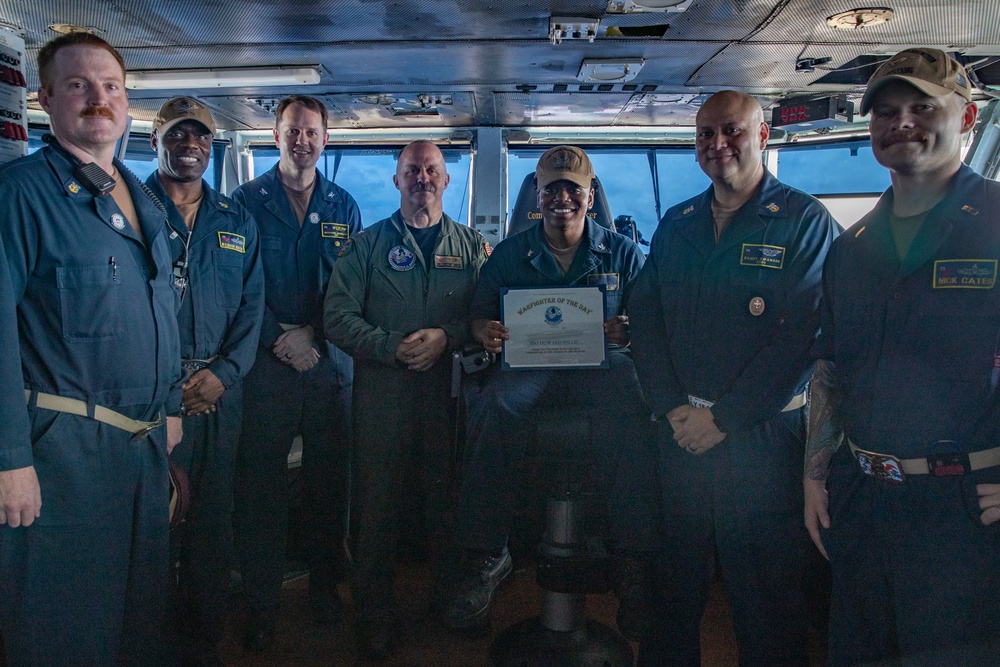 USS George Washington awards Warfighter of the Day: EN3 Howard Willis