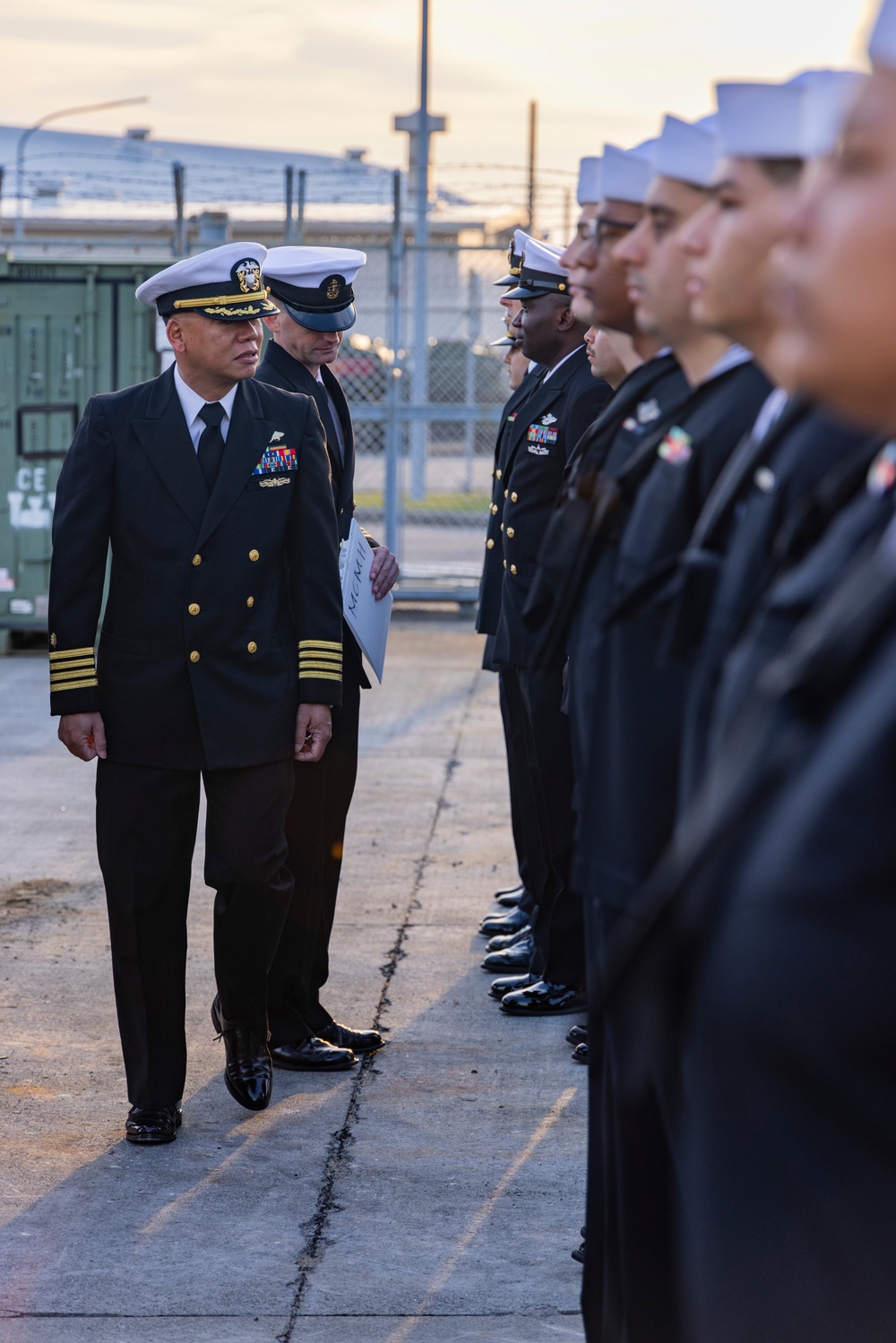 MAG-12 Sailors hold dress blues inspection