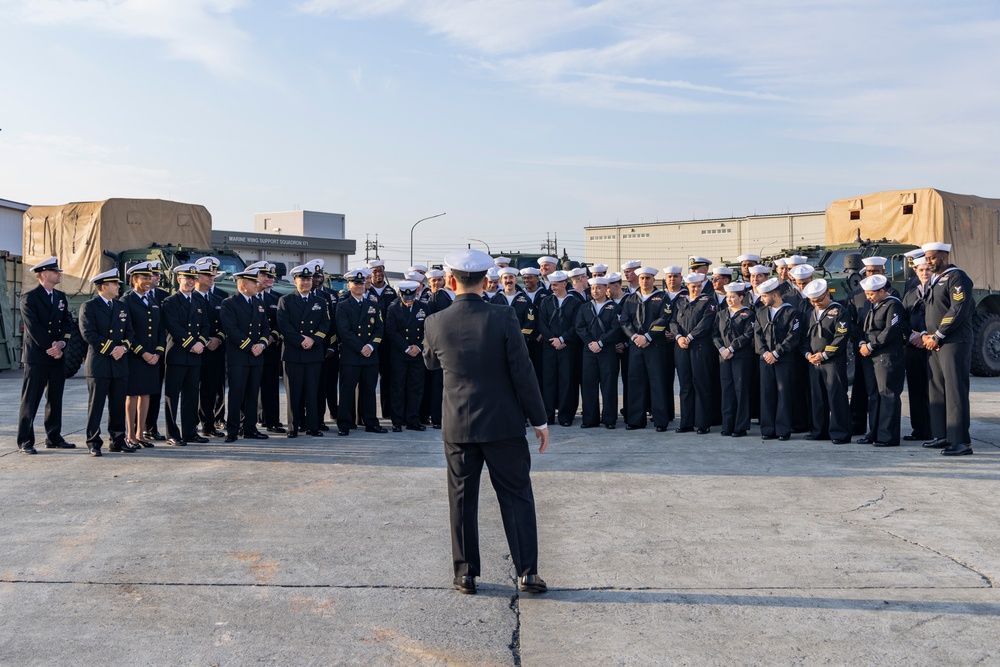 MAG-12 Sailors hold dress blues inspection