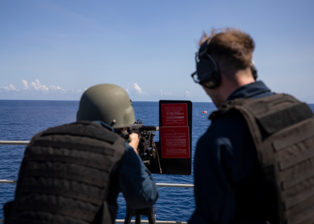 Emory S. Land Conducts Gun Shoot at Sea